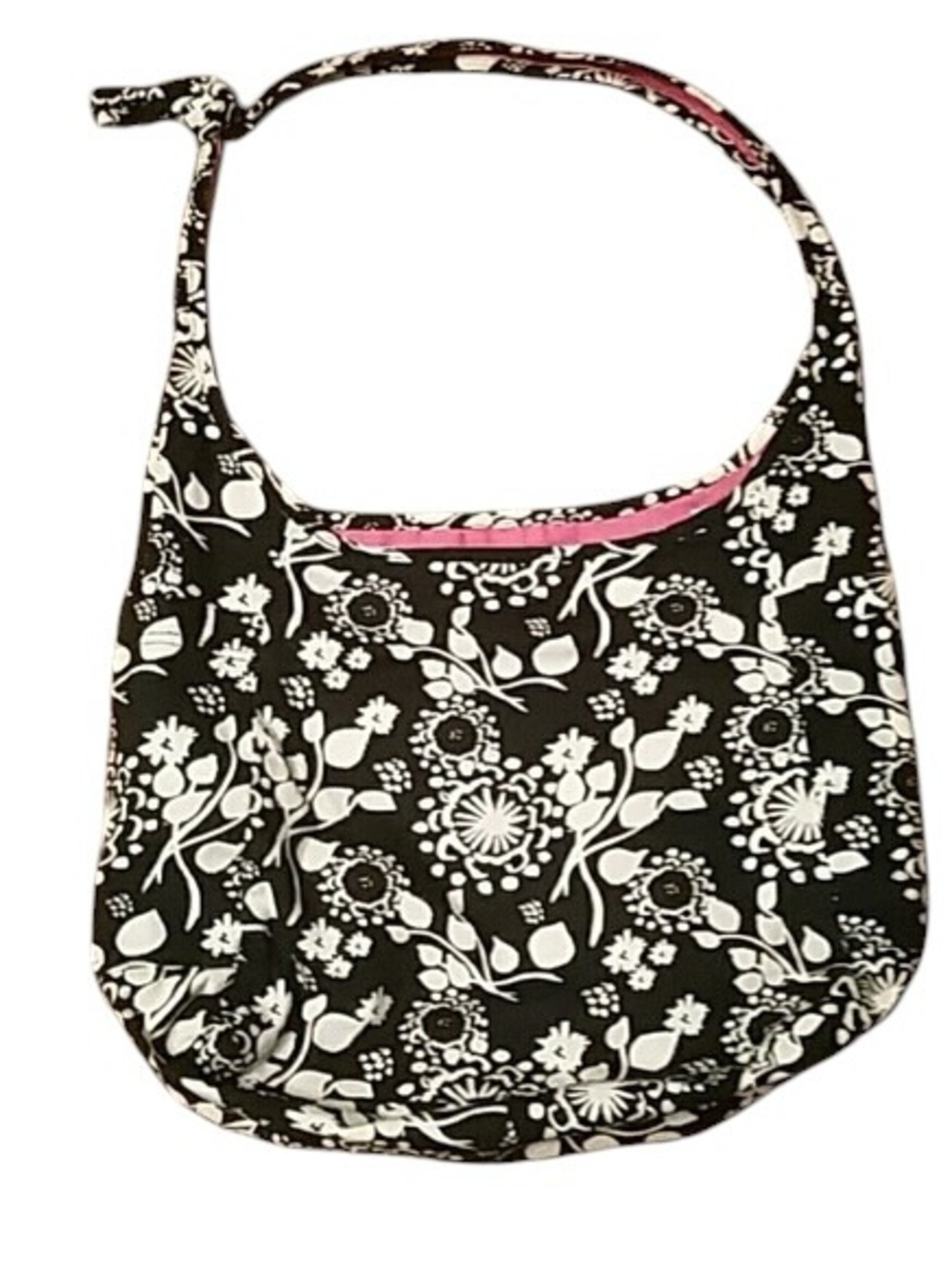Thirty One Reversible Hobo Bag Crossbody Bag Playful Parade Pink Inside